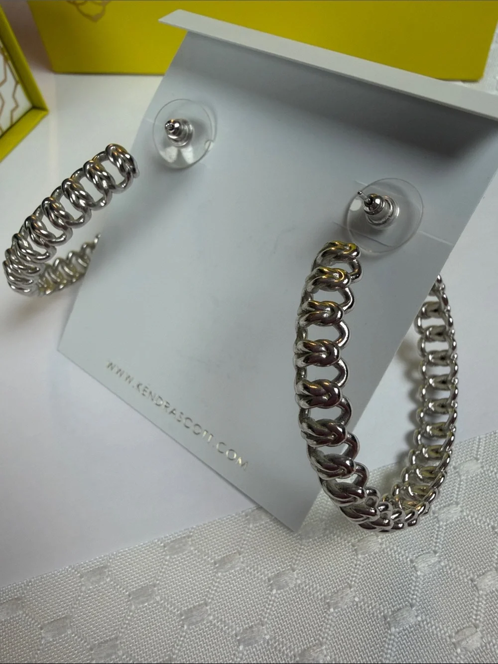Kendra Scott Silver Spiral Hoop Earrings